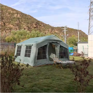 Oxford Portable Inflatable <b>Air</b> <b>Tent</b> Two Bedrooms Living Room Easy Setup Waterproof UV-Resistant Durable for Travel Camping - Product Image 1