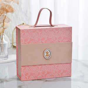 Scatola pieghevole a Flip magnetica per signora nobile Premium di fabbrica Jane Love Love Echo scatole regalo portatili per caramelle per matrimonio confezione da damigella d'onore - Product Image 5