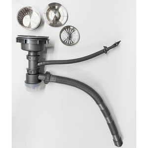 Xh012 P trampa de un solo tazón <span class=keywords><strong>fregadero</strong></span> de cocina de acero inoxidable accesorios de plomería trampa de alcantarillado <span class=keywords><strong>flexible</strong></span> <span class=keywords><strong>fregadero</strong></span> <span class=keywords><strong>sifón</strong></span> - Product Image 1