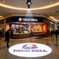 Projecteur LED publicitaire professionnel étanche IP67 pour extérieur avec logo Gobo et refroidissement par ventilateur pour restaurant, bar, hôtel