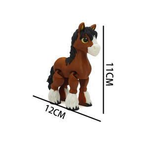 Figura de Caballo Articulada de Silicona Impresa en 3D, Características Móviles, Diseño Contemporáneo, Artesanía Ecológica para Aliviar el Estrés, Decoración del Hogar - Product Image 4