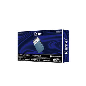 เครื่องโกนหนวดไฟฟ้าเคเมอิ KM-5855 เครื่องตัดขนเคราแบบชาร์จไฟได้สำหรับผู้ชายพร้อมช่องชาร์จ USB - Product Image 1