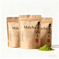 Sachet d'emballage personnalisé à fermeture éclair Doypack pour matcha, café, thé, 35 250g 500 grammes, grand sac en mylar pour le stockage alimentaire