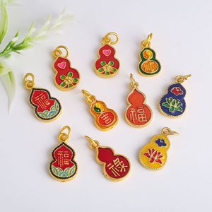 Traditional Cloisonne Enamel Gourd Pendant Mixed Shapes DIY Jewelry <b>Accessories</b> Wholesale - Product Image 3