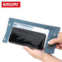 Étui de téléphone étanche en nylon enduit de TPU 300D ultra-résistant, sac étanche IPX8 avec écran tactile et double boucle de suspension