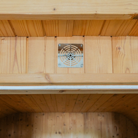 Luxuriöse Outdoor-Quadrat-Sauna, 2-4 Personen Freistehende Holz-Fass-Sauna mit Elektroofen, Bereit für den Garten-Einsatz