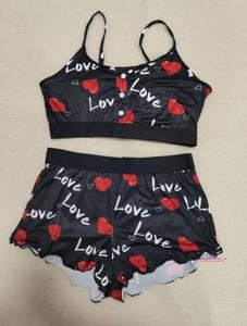 Kadınlar için iki parçalı rahat pijama kadın pijama pijama seti - Product Image 4