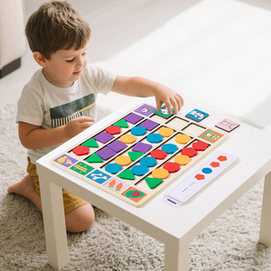 Nuevas llegadas juego de rompecabezas de madera pensamiento lógico allanando el camino encontrar reglas rompecabezas entrenamiento Montessori juguetes para niños niñas - Product Image 2