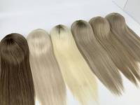 Stock d'usine de toupets en cheveux humains vierges de haute qualité, toupets mono en cheveux vierges bruts, toupets en cheveux Remy naturels en gros pour femmes
