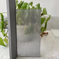 Super White Water Ripple Tempered Decorative Glass Partition Screen Solid Float Glass for Hotel for Living Room Entrance Foyer