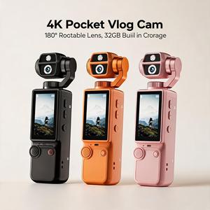 กล้องกีฬากลางแจ้งแบบพกพา Cross-border Q9 ความละเอียด 4K HD อัตโนมัติ หน้าจอ 1.9 นิ้ว เลนส์หมุนได้ 180 องศา รองรับการ์ด TF สำหรับการประชุม บันทึกวิดีโอ 4K HD - Product Image 5