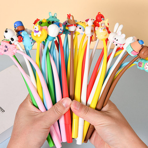 Stylo Gel Squishy Mignon Dessin Animé en Silicone Souple Anti-Stress 0,5 mm Kawaii Fournitures Scolaires Étudiant Cadeau en Gros - Product Image 1