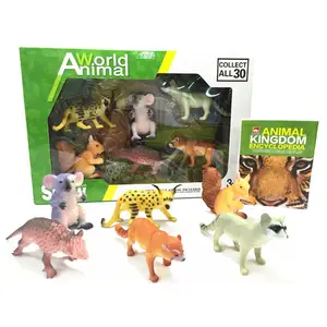 Fabrika toptan dünya hayvan modeli 4 inç PVC vahşi hayvan oyuncak orman hayvanları oyuncak seti