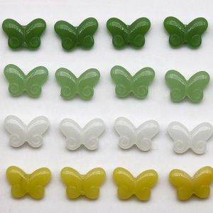 Cuentas de cristal de mariposa de 10x15mm, colgante de cuentas sueltas de Material hecho a mano con agujero recto para accesorios de joyería - Product Image 2