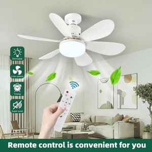<span class=keywords><strong>Ventilador</strong></span> de <span class=keywords><strong>Techo</strong></span> de 30W/40W con Control Remoto, <span class=keywords><strong>Luz</strong></span> LED, Base E27, <span class=keywords><strong>Ventilador</strong></span> de <span class=keywords><strong>Techo</strong></span> Inteligente y <span class=keywords><strong>Silencioso</strong></span> para Dormitorio y Sala de Estar - Product Image 5