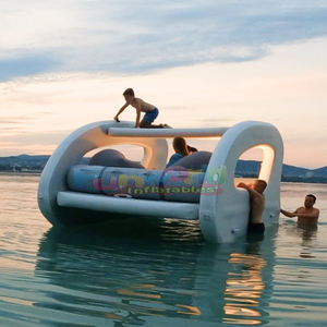 Jeu flottant sur <span class=keywords><strong>l</strong></span>'eau Île Flotteurs Plate-forme Hover Craft Solaire Bateaux Électriques <span class=keywords><strong>Bateau</strong></span> de Pêche Gonflable - Product Image 4