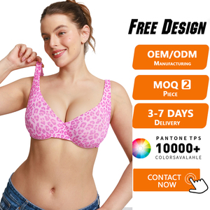 <span class=keywords><strong>Reggiseno</strong></span> WD all'ingrosso traspirante push-up con ferretto, scollo a V profondo, schiena a U, mezza coppa, spalline regolabili per donna, uso quotidiano - Product Image 1