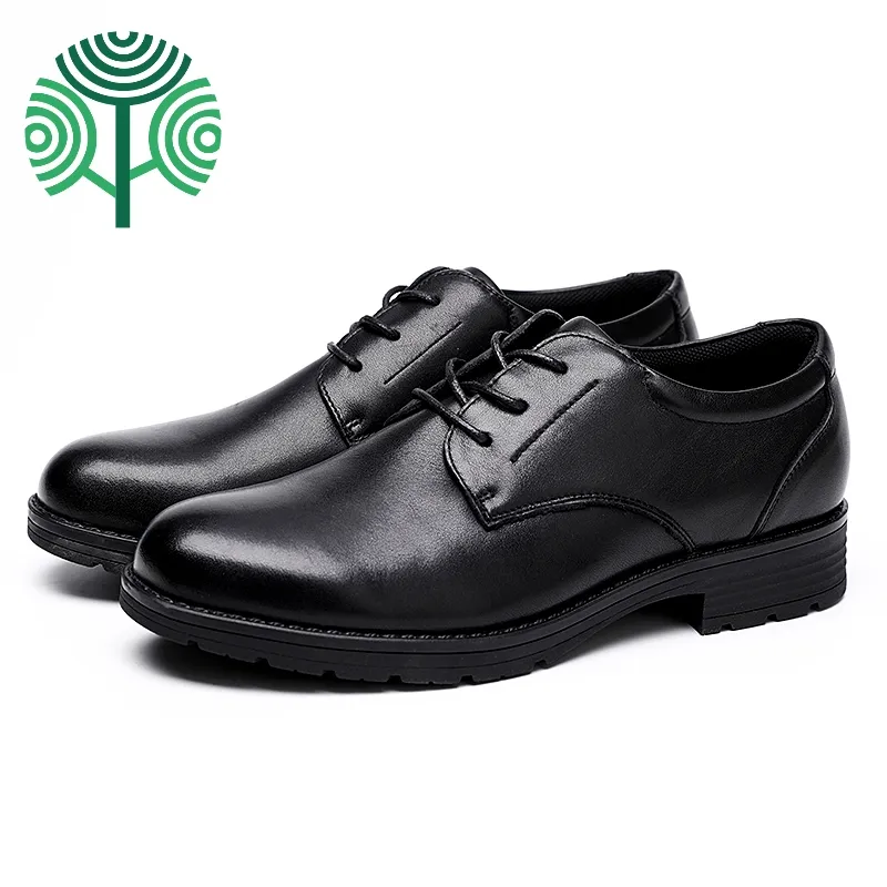 Waitress working shoes safety guards women suit nonslip formal outdoor grain cow leather chaussure stewardess shoe factory