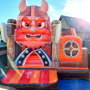 Outdoor kids party jumping bounce <b>house</b> combo <b>inflatable</b> viking bouncy castle with slide aufblasbare wikinger-hupfburg - Product Image 1