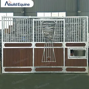 Equipamento de celeiro galvanizado para cavalos, porta de estábulo para cavalos, painel de estábulo para cavalo ao ar livre