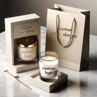 Individuelles LOGO und Verpackung Sojawachs Maßgefertigte Glaskerze Aromatherapie Duftkerze Luxus Raumduft Geschenkset