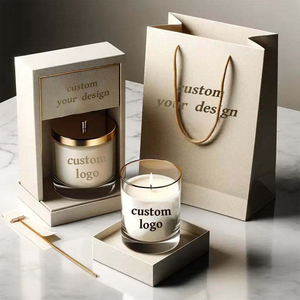 Ensemble cadeau <span class=keywords><strong>de</strong></span> bougies parfumées <span class=keywords><strong>de</strong></span> luxe pour la <span class=keywords><strong>maison</strong></span>, avec logo et emballage personnalisés, en cire <span class=keywords><strong>de</strong></span> soja, dans un bocal en verre personnalisé, aromathérapie, parfum d'ambiance - Product Image 2
