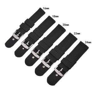 16mm 18mm 20mm 22mm 24mm Vente en gros Sport Ceinture de sécurité Nylon Toile Tissage Sailcloth Bracelet de montre pour <span class=keywords><strong>Samsung</strong></span> Bracelets de montre - Product Image 3
