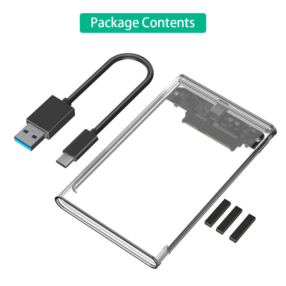 2.5 SATA เป็นประเภท C (โปร่งใส)