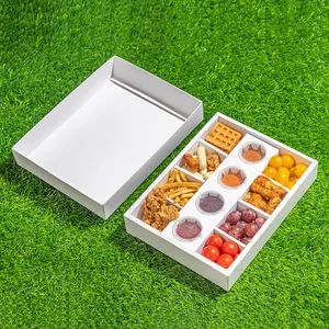 LOKYO野餐野营容器定制玉米卷包装盒棕色牛皮纸包装餐盒带分盖