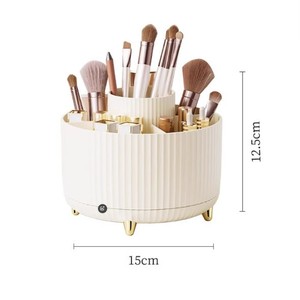 Boîte de rangement de bureau rotative multifonctionnelle moderne pour l'organisation domestique, le rangement de cosmétiques et de soins de la peau, et le support de stylos pour coiffeuse - Product Image 5
