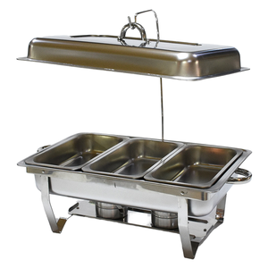 New Arrival Stainless Steel Buffet Furnace <b>Food</b> <b>Warmer</b> Chafing Dish with Hanging Cover for Warming & Holding - Product Image 1