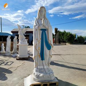 マイリーライフサイズ宗教大理石聖母マリア像ルルドの聖母彫刻 - Product Image 5