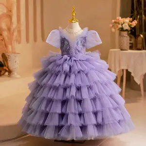 2024 nouvelle arrivée robe Halloween Costumes fleur filles robes luxe princesse robe de soirée pour les filles