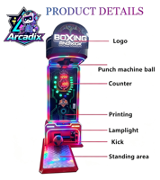 MAKER Machine d'arcade simulateur de boxe et de kick-boxing à fort potentiel de profit, jeu interactif de frappe au sac de boxe, Maquina De Boxeo pour cinémas et salons