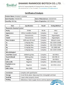 ผงเอ็น-อะซีทิล-แอล-ซิสเทอีน เกรด<span class=keywords><strong>อาหาร</strong></span>บริสุทธิ์สูง ยี่ห้อเรนวูด วัตถุดิบ<span class=keywords><strong>เสริม</strong></span>อาหารแบบขายส่ง - Product Image 2