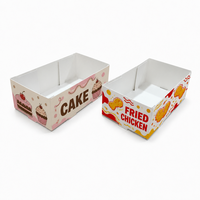 Caja de Embalaje de Alimentos de Papel Kraft Desechable Ecológica, Caja para Galletas, Papas Fritas, Waffles, Caja para Sushi, Caja para Salsas