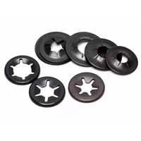 65Mn Spring Steel Black Oxide Spn External Self-locking Round Flat Star Push Nuts for Axis Etainers Washer Push on Fastener