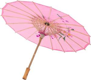 LS new Wedding Parasol en bambou Parapluie japonais Papier huilé Blanc Voyage Extérieur Super Marchés Toutes saisons Artisanat Chinois fait main - Product Image 2