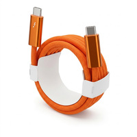 Câble de données tressé BJC Orange de 2 mètres, épais, 240W, type C, charge rapide, pour téléphones mobiles 15-17