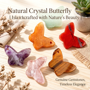 Dulces <span class=keywords><strong>Sueños</strong></span> de Mariposa: Colgante de Mariposa de Cristal Natural para tus Joyas - Product Image 3