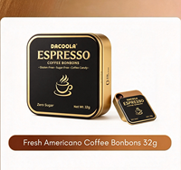 Bonbons au café sans sucre, haute teneur en caféine, saveur Americano Espresso, en boîte métallique portable pour le bureau et la conduite – Offre Spéciale