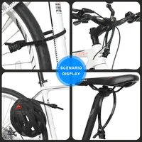 RIDERACE Cadenas à combinaison à 3 chiffres portable pour vélo, trottinette électrique, moto, antivol multifonctionnel pour casque de vélo
