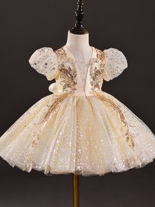 Vestido de <span class=keywords><strong>Princesa</strong></span> para Niña, <span class=keywords><strong>Disfraz</strong></span> para Fiesta de Cumpleaños, Vestido de Gala, Ropa Infantil para Navidad, Vestido de Flores para Boda, Lentejuelas Blancas - Product Image 3