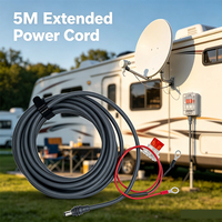 Câble d'alimentation CC Starlink Mini 18AWG avec porte-fusible 30A étanche et prise 5.2x2.1mm pour voiture, camping-car, bateau, solaire