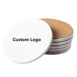 Wholesale Round Coaster <b>Set</b> – Eco-Friendly Sublimation Blank <b>Tea</b> Cup Coaster, Cork & <b>Plastic</b> Coffee Drink Table Mat - Product Image 1
