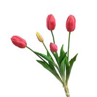 Tulipes en PU au toucher doux, tulipes à longue tige, fleurs artificielles pour la décoration de bureau, de maison, de mariage, de fête et d'événements
