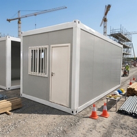 Casa Contenedor Prefabricada de Paquete Plano con Bajo Costo de Transporte, Cabaña Modular para Reasentamiento de Emergencia, Campamento de Trabajo en Obras