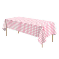 Nappe en plastique imperméable à carreaux, jetable, rectangulaire, pour restaurant, camping, fournitures de fête