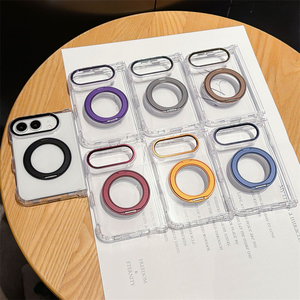 เคสโทรศัพท์แบบพับได้ใสสำหรับ iPhone 18 Fold พร้อมขาตั้งโลหะหมุนได้ 360 องศา รองรับการชาร์จไร้สายแบบแม่เหล็ก ป้องกันการกระแทก - Product Image 2