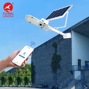 Waterproof Outdoor Aluminum Garden 300W Lampadaire Solaire Integrated LED Solar Street Light With CCTV Security Camera 4G